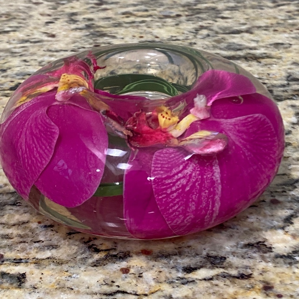 Authentic Emilio Robba orchid tea candle holder